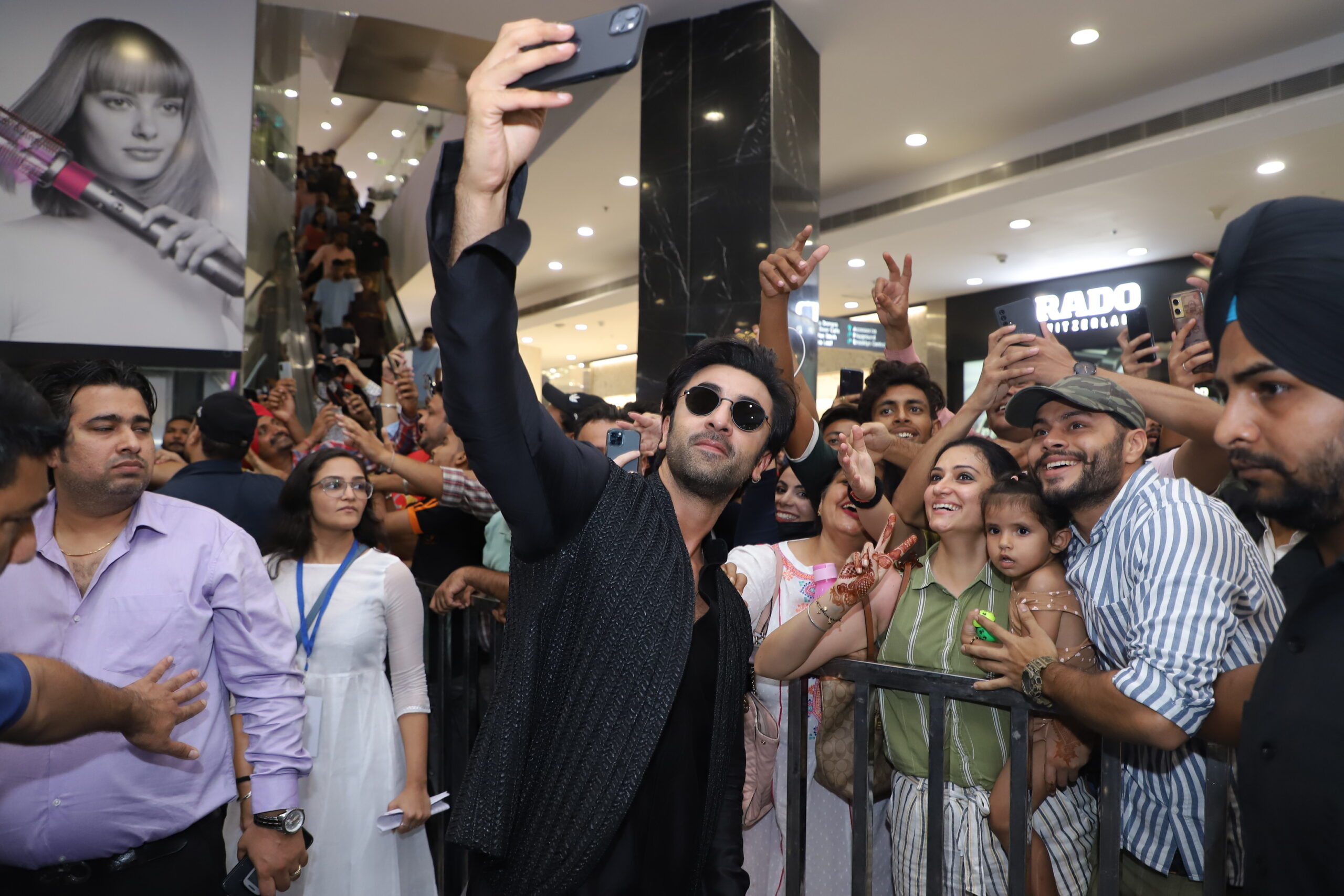 The star cast of Shamshera visited Nexus Elante mall to meet and greet their fans.