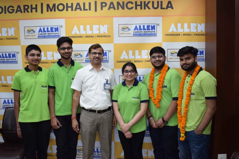 Allen Chandigarh students exemplary performance in JEE ADV 2024 Result