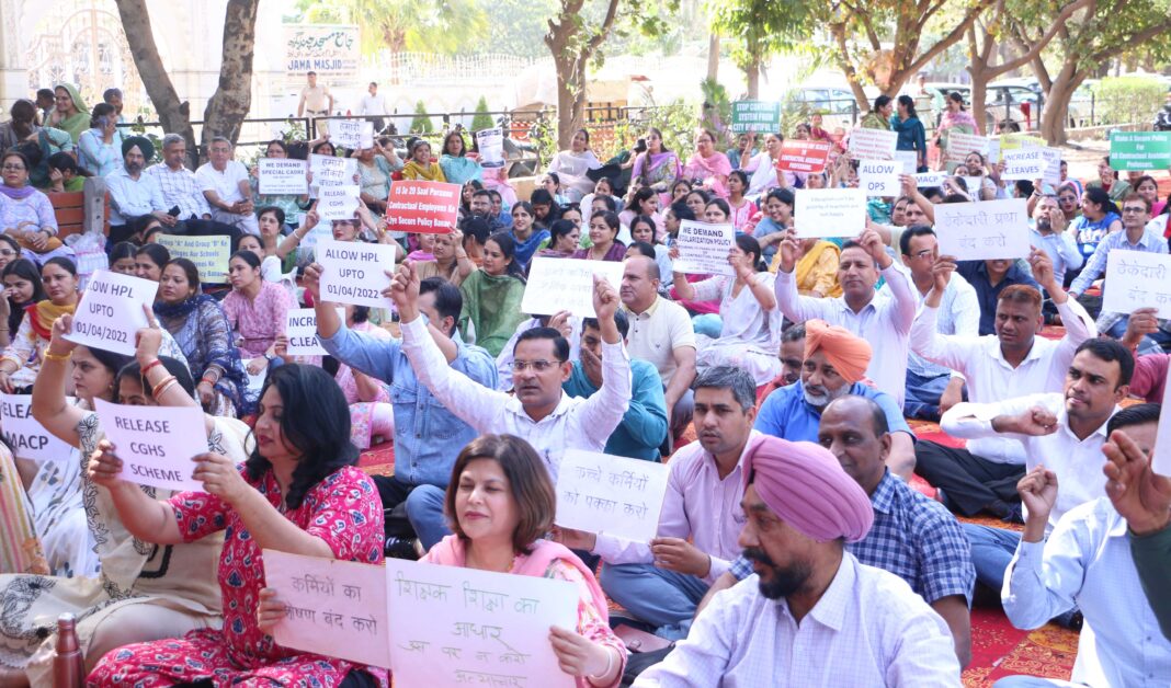These teachers demand that guest/contract teachers working for the last 14 to 24 years be regularized in their existing posts or given job security. Additionally, regular posts should be created under the Sarva Shiksha Abhiyan, CRC and URC teachers should be granted TGT scale, release pending DA of Guest/Contract and SSA Teachers,STT teachers’ salaries should be increased, vice principal posts should be created, Casual leave of regular Teachers should be increased , benefits of MACP , and counselors should receive salaries during vacations, among other demands presented in a memorandum. Savinder Singh, Chairman of the Joint Action Committee of Teachers, demanded timely promotions for all categories of regular teachers, immediate DPC for principals, issuance of health cards as per central regulations, creation of Posts of Vice Principal in all Government schools, increase the number of C- leaves for regular teachers and restoration of previous half-pay/medical leave policies. He further added  that delegation of JAC will meet the higher authorities of education department and Member Parliament of Chandigarh for early solution of demands of teachers. If Education department fails to give positive response to the genuine demands of teachers,JAC will start strong agitation. To support these demands, several union representatives from Chandigarh participated in the convention under the banner of the Joint Action Committee of Teachers and endorsed the teachers' demands.