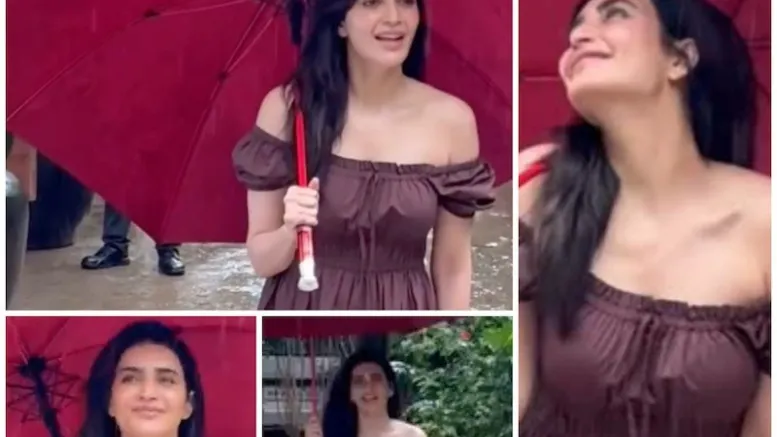 Karishma Tanna Welcomes Mumbai Monsoons with a Smile and a Spin