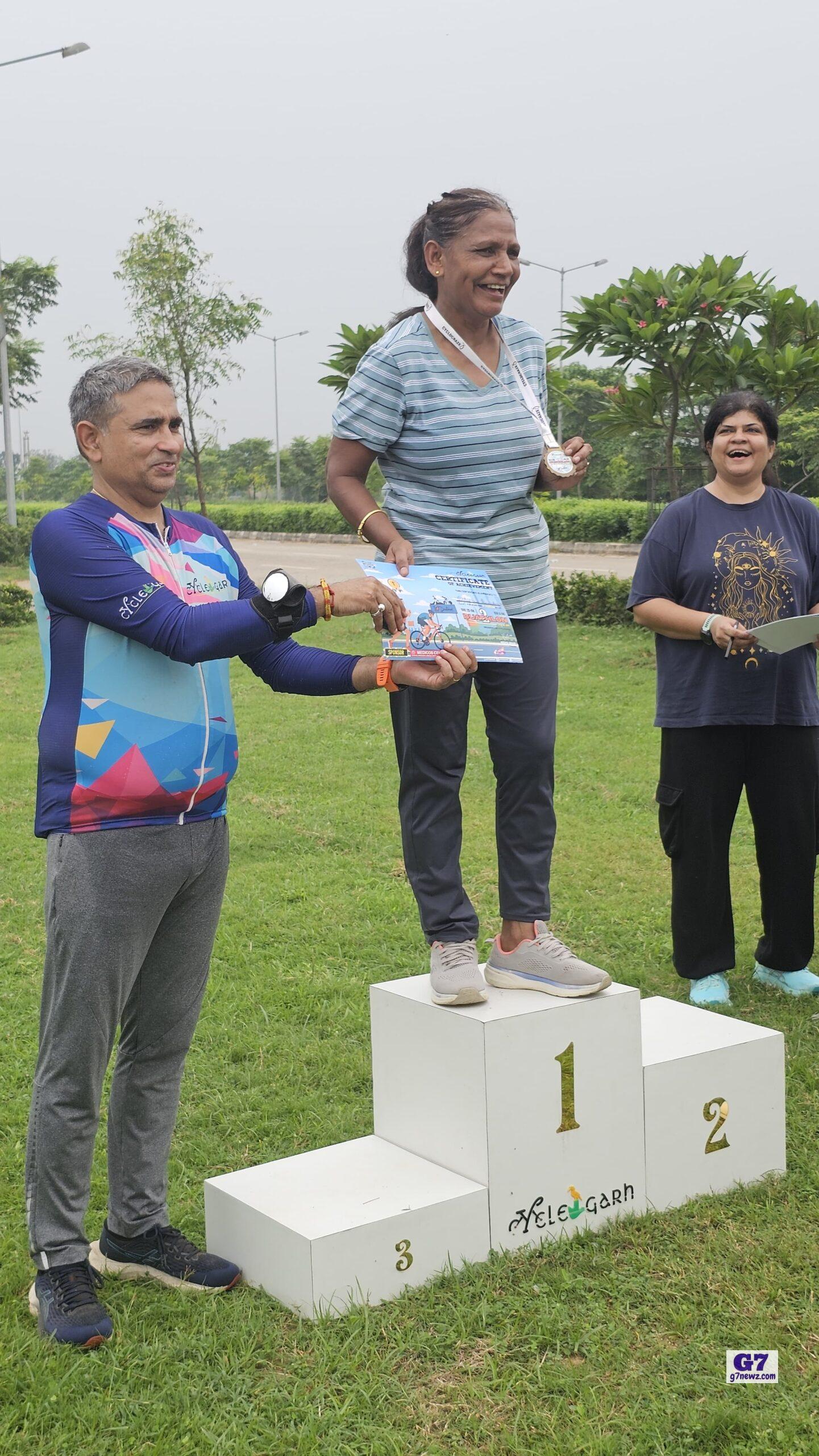 Akshat Sindhu wins Cyclegarh Duathlon, over 50 athletes participated
