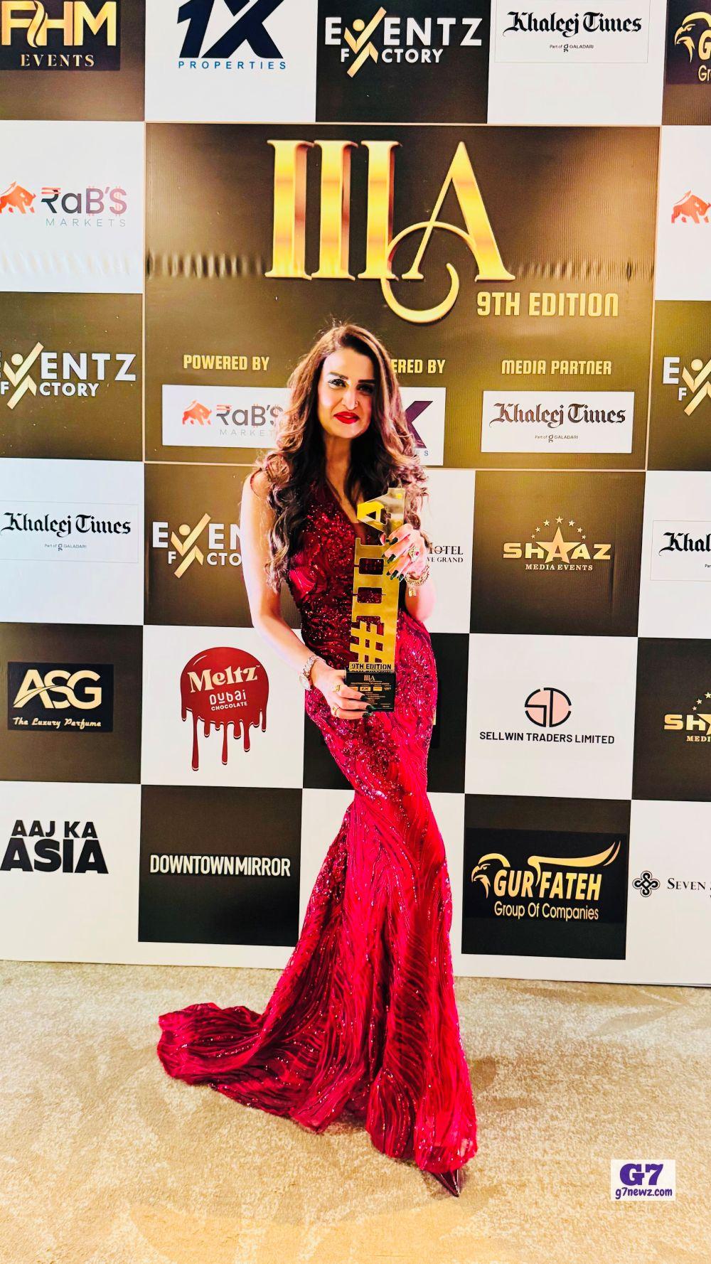 Dr. Sazina Khan Receives Global Impact Icon Award at International Influencer Awards 2025 in Dubai
