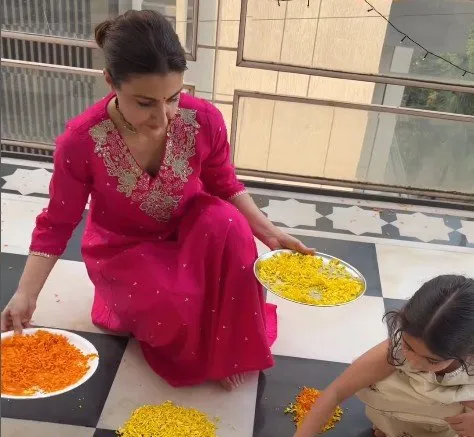 Soha Ali Khan gives a glimpse into her Diwali preps with in-laws