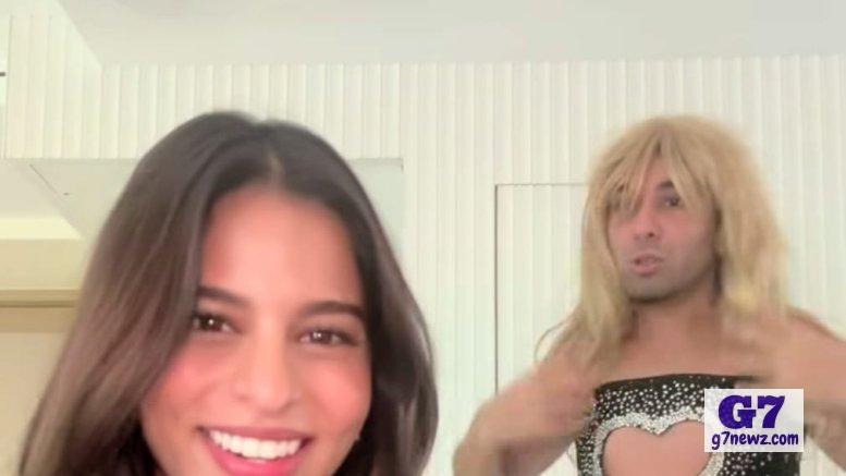 Suhana Khan bursts into laughter as Orry dresses up like Sabrina Carpenter in hilarious video