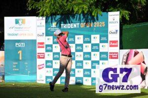 Manu Gandas shoots 66 to take clubhouse lead on Day 1 of Trident Open 2025