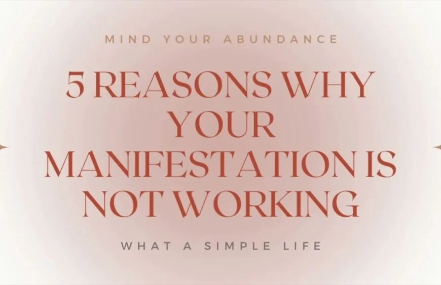 Why Your Manifestation Is Not Working