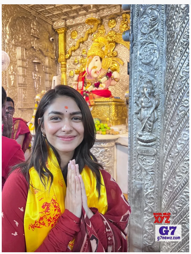 Mrunal Thakur seeks Bappa’s blessings during her visit to Pune