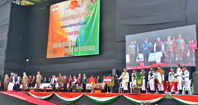 Nagaland Guv honours veterans & Veer Naris at ex-servicemen rally in Kisama ​