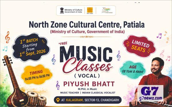 Free Vocal Music Classes to Begin at Kalagram from September 1